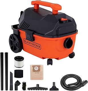 Shop Vacuum Wet and Dry, 4 Gallon 5.0 Peak HP Wet/Dry Vacuum, Quiet Operation with Muffler, Long Reach Cleaning Range & On-Board Storage, Complete Accessory Set, BDXV18905P-4
