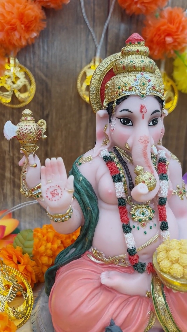 Estatua Hindu de Ganesha 8.4" Decoración para Hogar miniatura 7