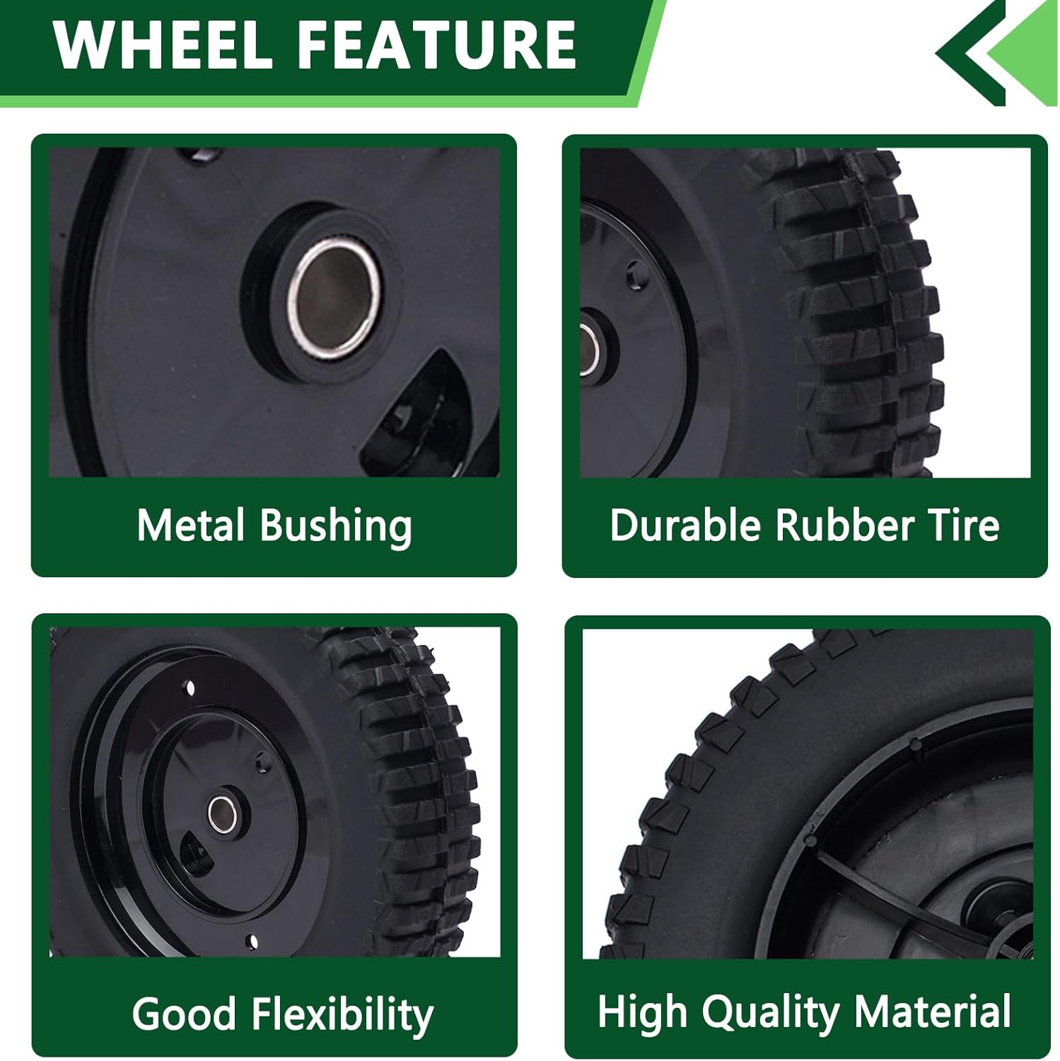 2 Pack 9" Lawn Mower Rear Wheels Assembly Fit for Cub Cadet CC94M CC98 SRC621 SR621 Craftsman 247371080 MTD Columbia White Outdoor Troy-Bilt Self Propelled Mower Replace 734-2010 734-2010B 734-2010A