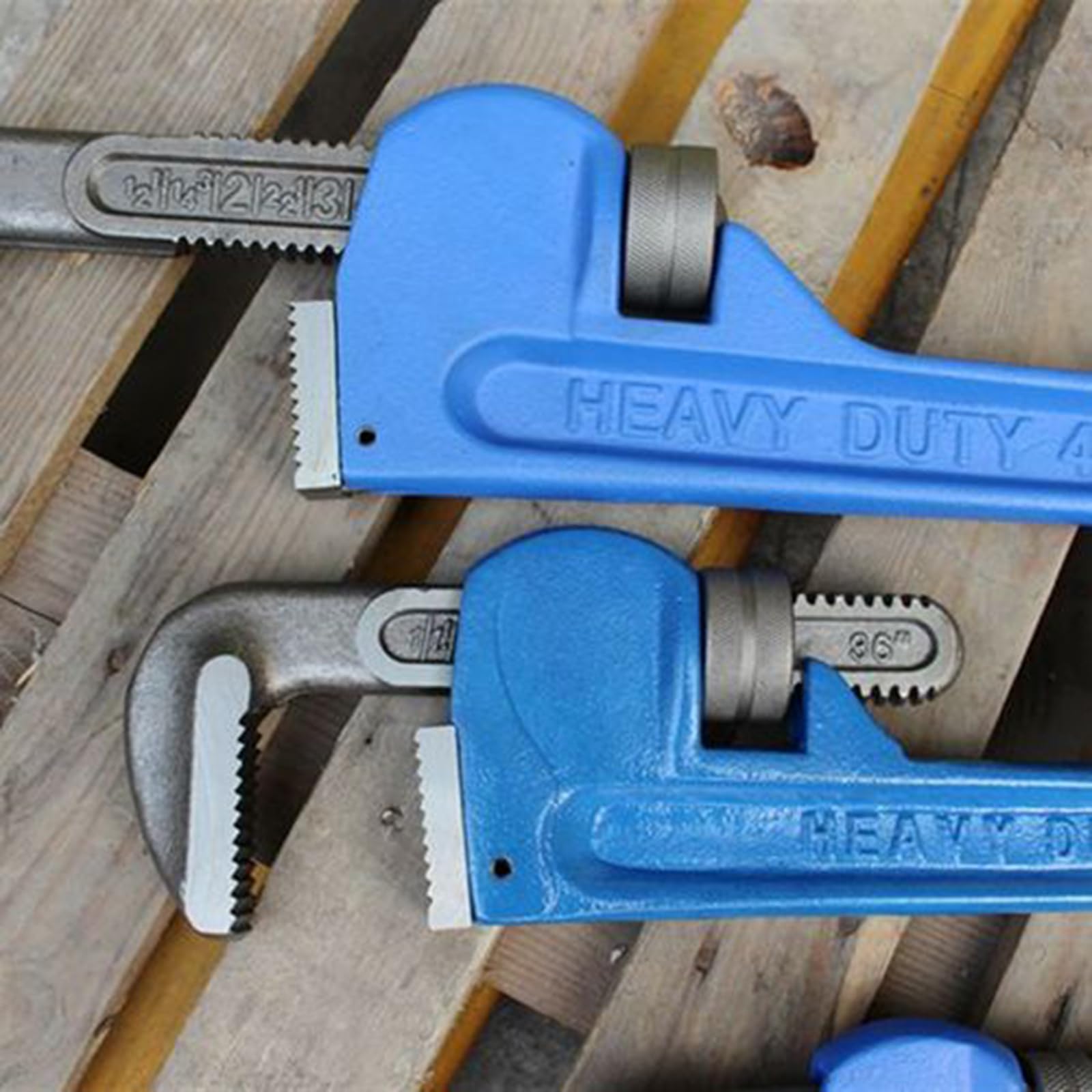 HOIGON Juego de 3 llaves de tubería de plomería de 20,32 cm y 25,44 cm y 35,56 cm de alta resistencia, con tratamiento térmico ajustable y mango suave para reparaciones de fontanería domésticas