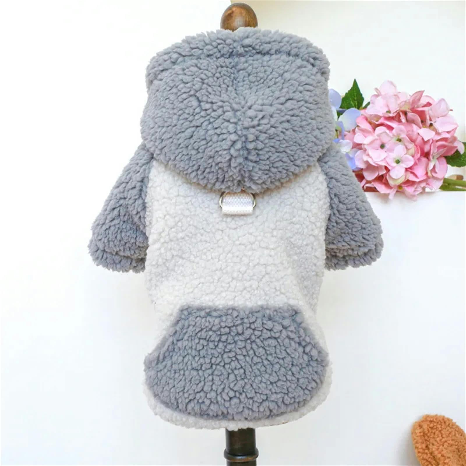 Vestiti per Cani Abiti per Animali Domestici, Felpe Calde, Vestiti per Cani, Forniture per Animali Domestici, Accessori per Animali -Grigio-XL