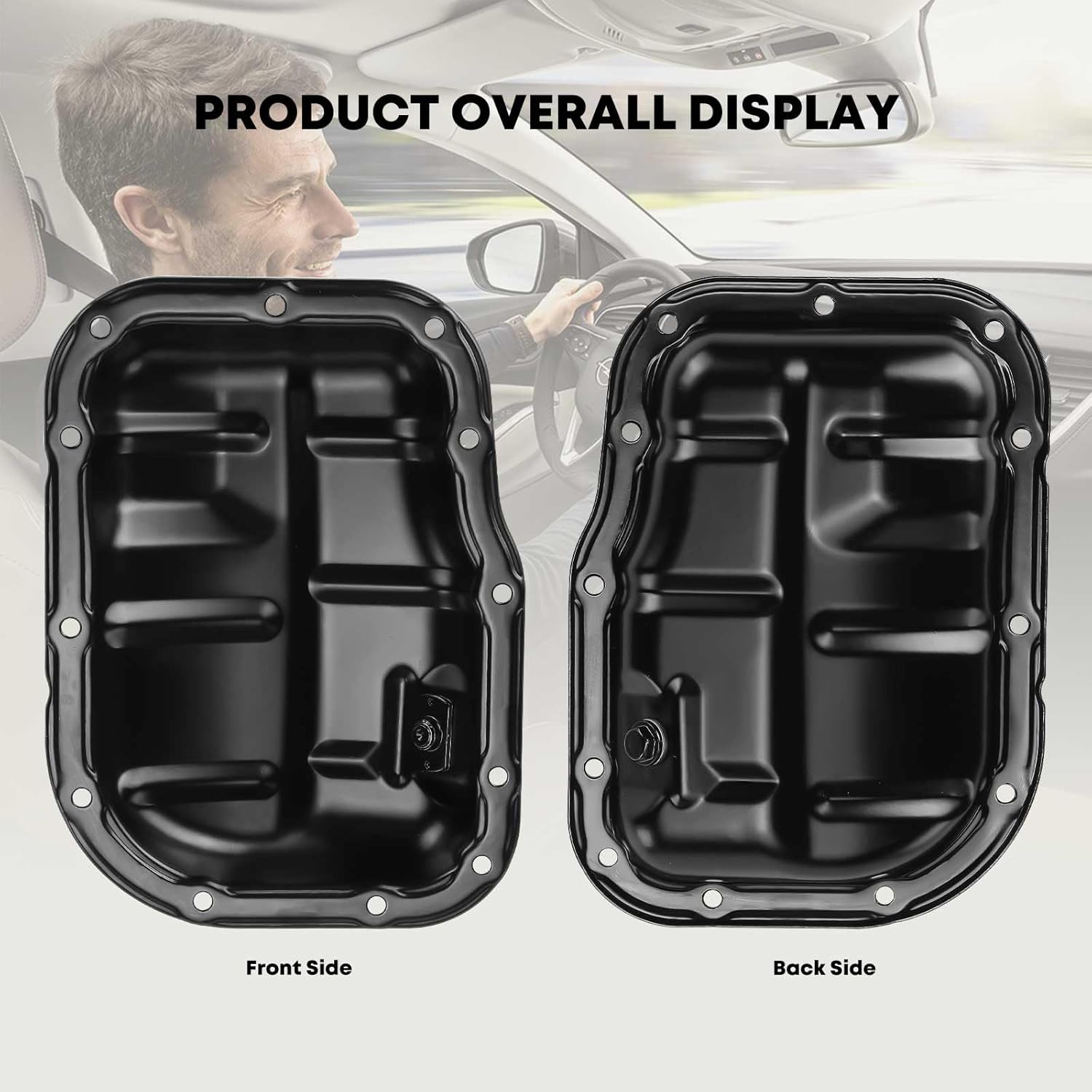 YHTAUTO Lower Engine Oil Pan and Drain Plug Replacement for Scion xD & Toyota Corolla Matrix Prius L4 1.8L