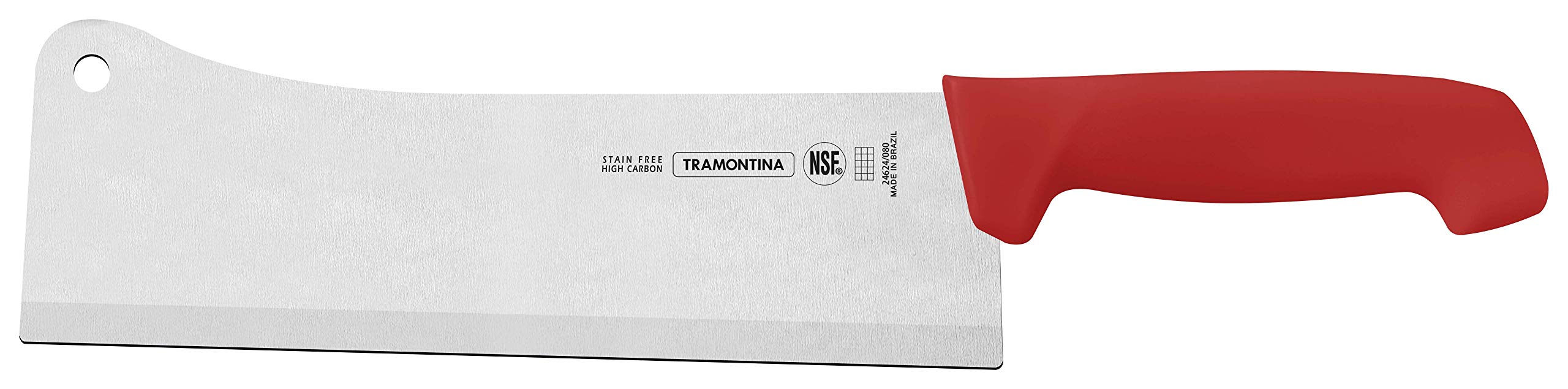 Sponsored Ad – Professional Master 8 Inches Cleaver Knife with Stainless Steel Blade and Red Polypropylene Handle with Antimicrobial Protection