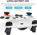 [2024 New Version] Switch Controller, Wireless Pro Controller Switch Lite, Switch Remote Controller Gamepad Joystick, Turbo and Dual Vibration (White) - Game Boy Advance