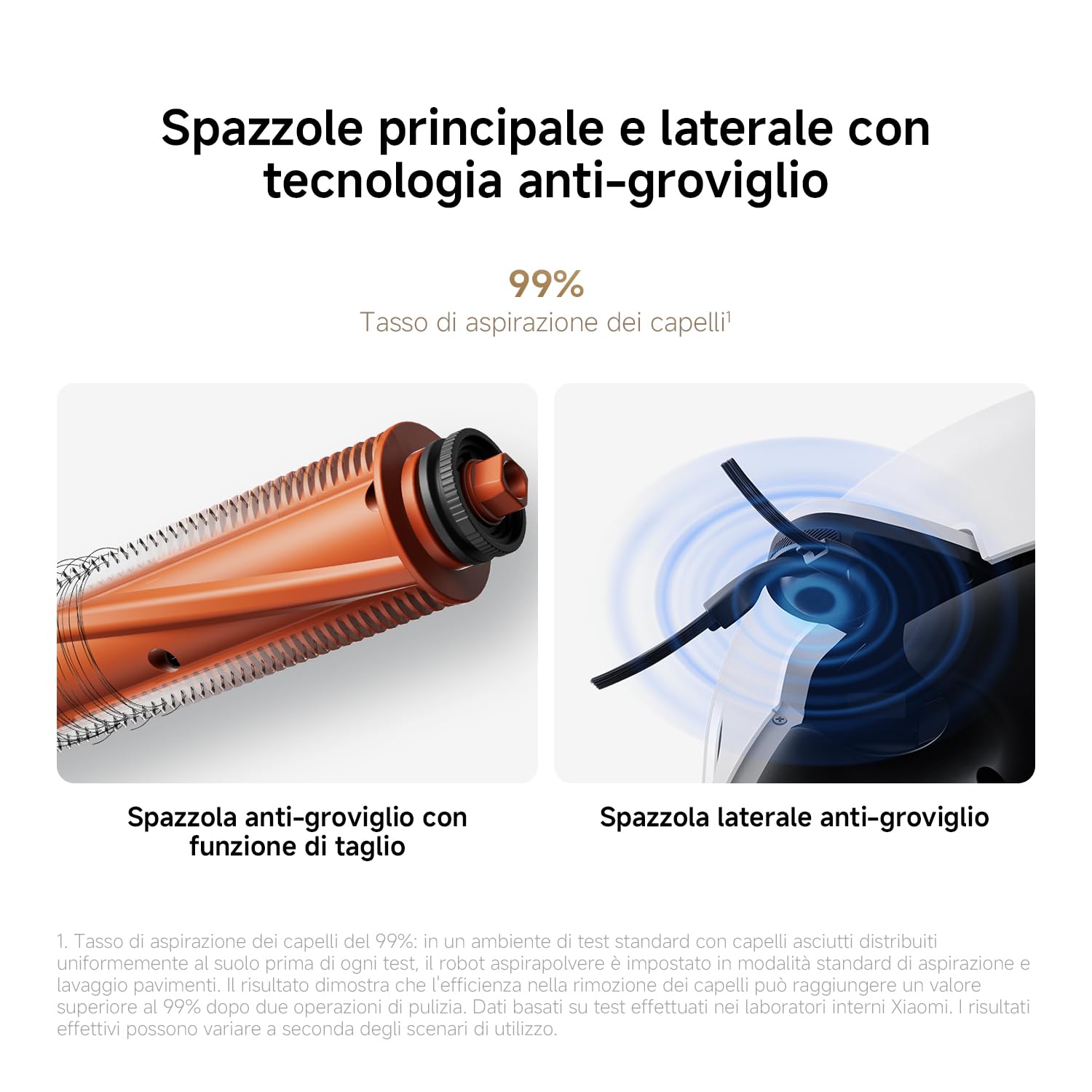 XIAOMI Robot Vacuum 5, Aspirazione potente da 20000Pa, navigazione laser intelligente dToF con sollevamento automatico, corpo ultra-sottile da 8,8 cm