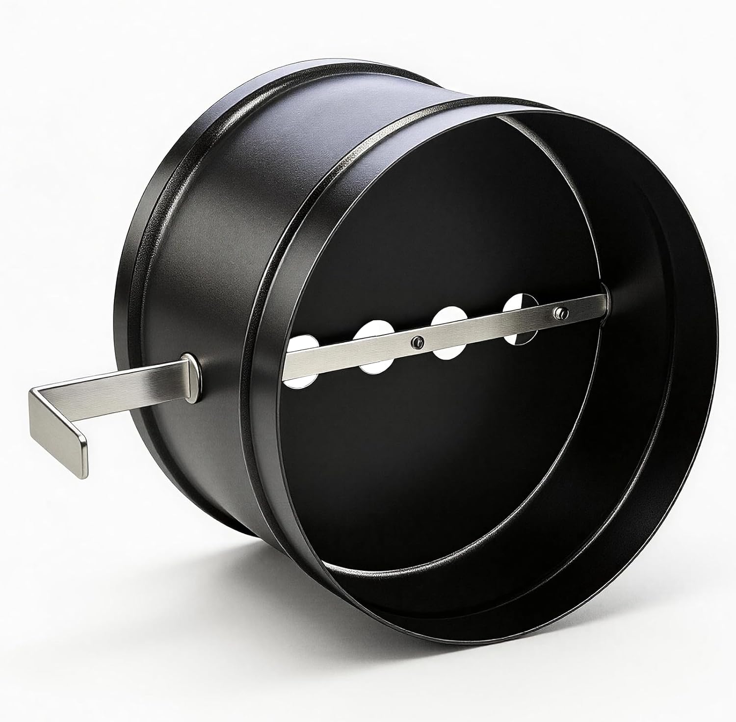 6 Inch Stove Pipe Damper Stainless Steel Air Insulated Damper Wood Burning Stove Top Connecting Adapter Enhance Energy Efficiency of Heating System, Reduces Heat Loss and Prevents Cold Drafts