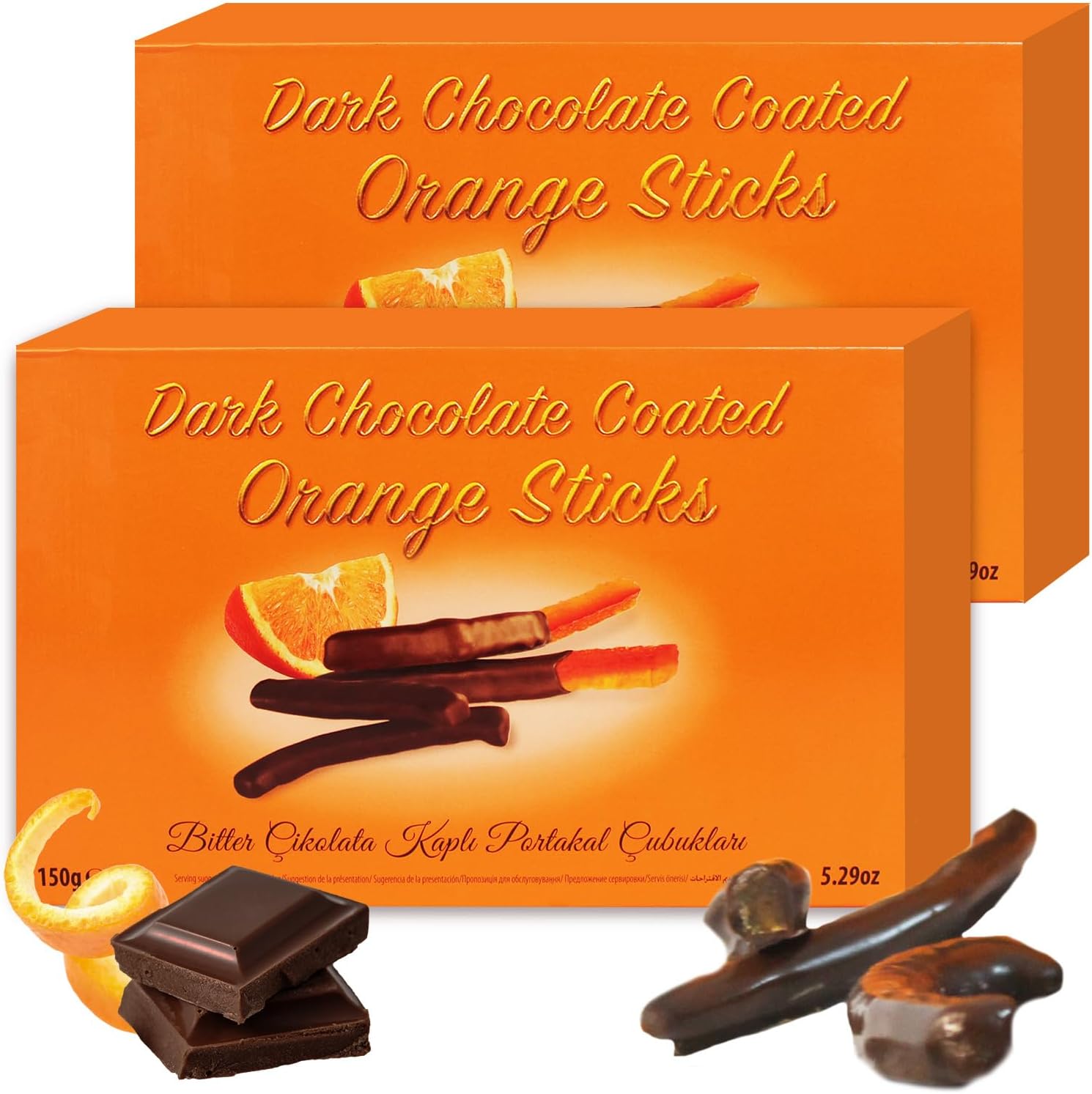Dark Chocolate Covered Orange Sticks2 Packs 10.58 Oz