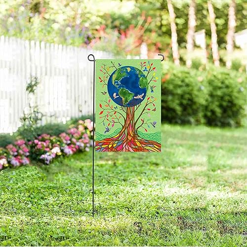 Miniatura 8 de AOKDEER - Banderas de jardín de arpillera de doble cara