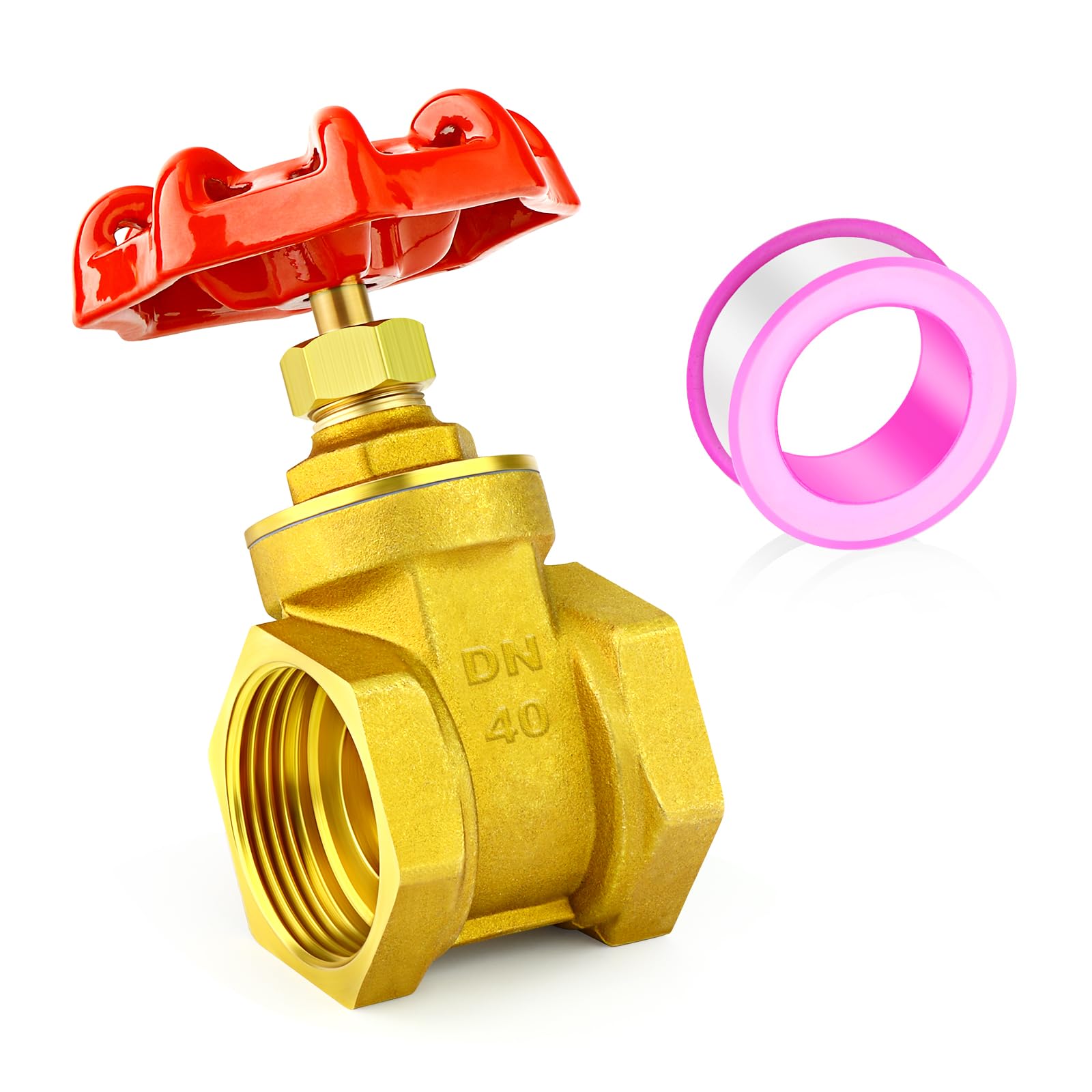 Vanne à opercule laiton 1-1/2 femelle GASHER anti-blocage pour tuyaux eau et gaz
