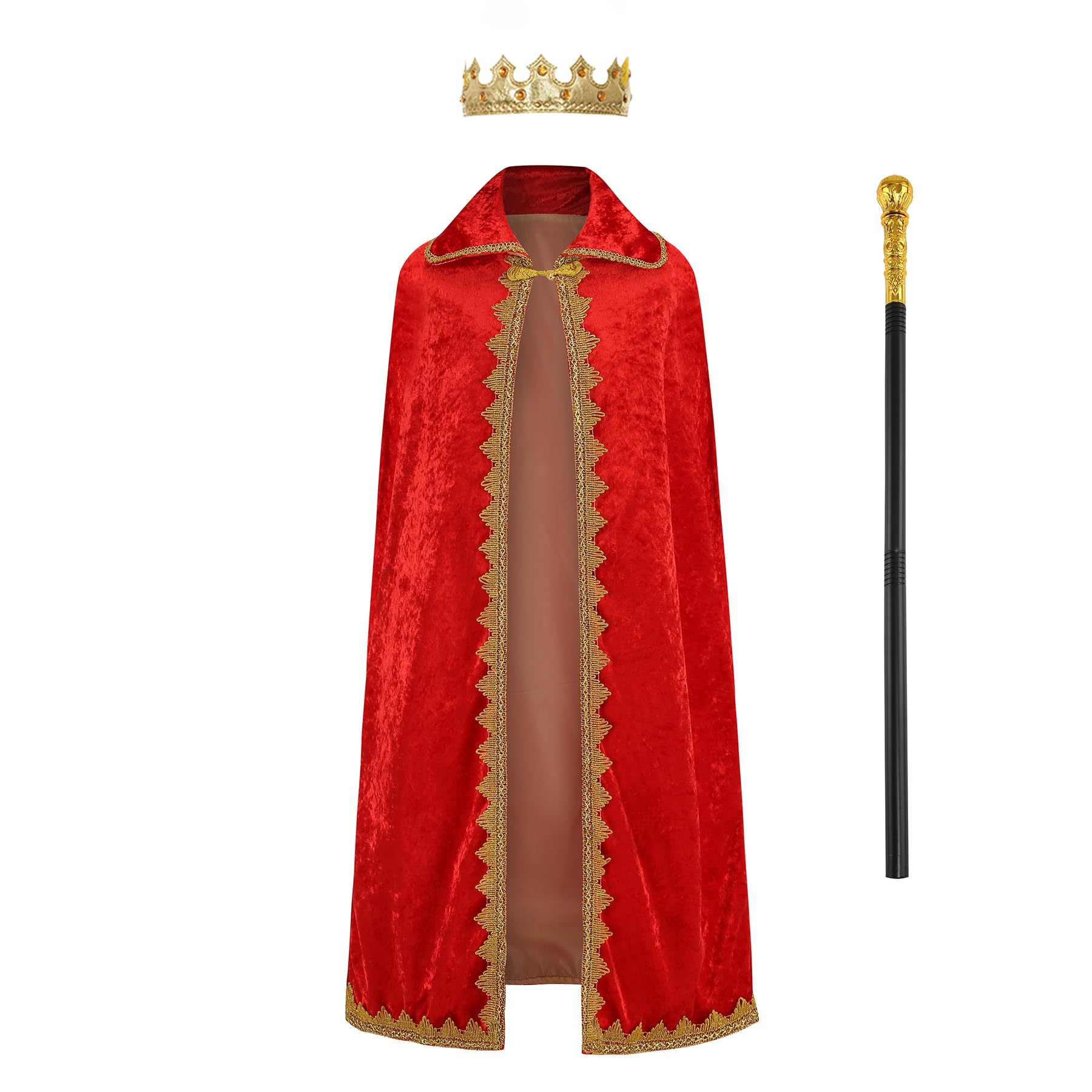Sponsored Ad – Kids King Costume,King Costume Crown Robe Scepter,Halloween Costume,3pcs