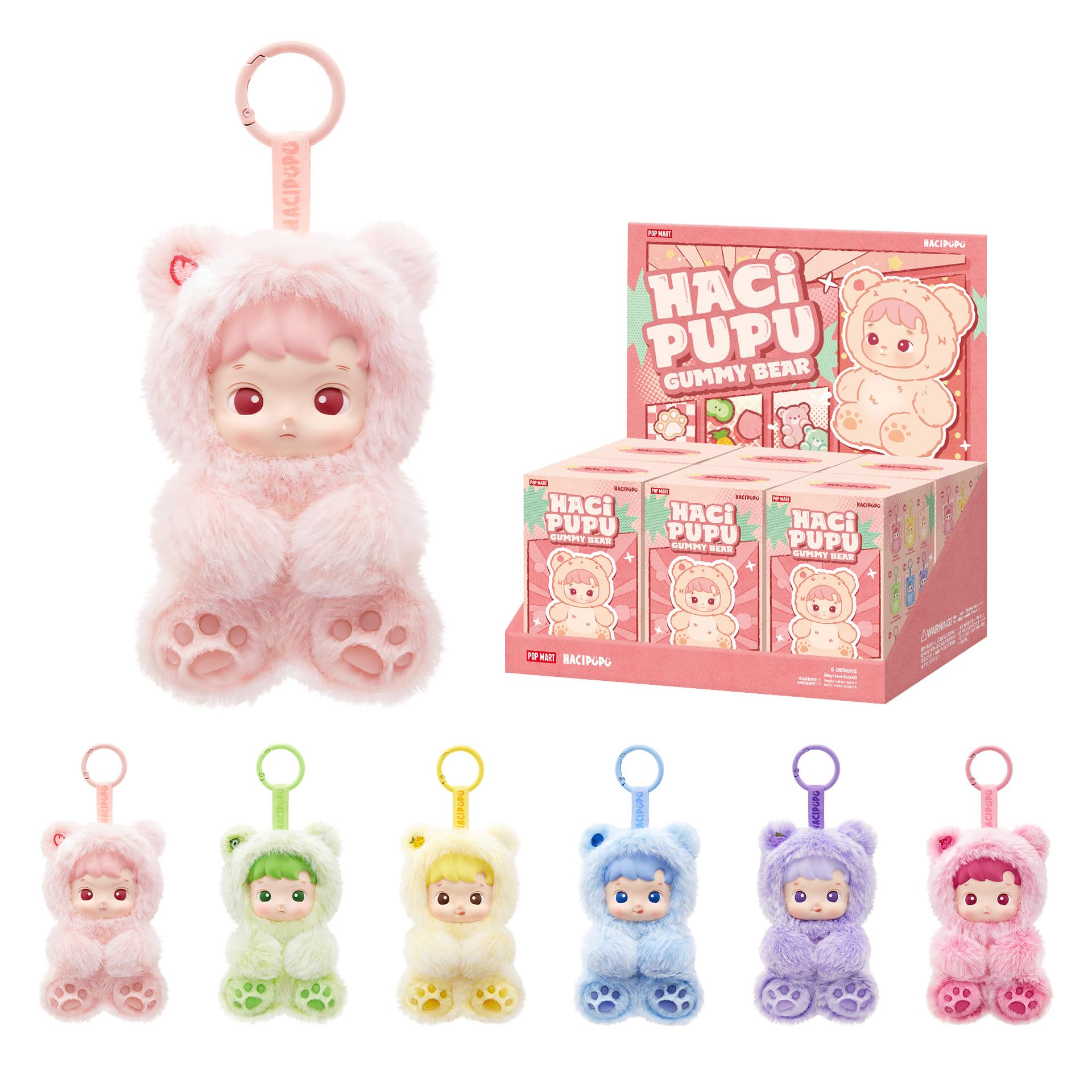 POP MART HACIPUPU Gummy Bear Series-Vinyl Plush Pendant Blind Box