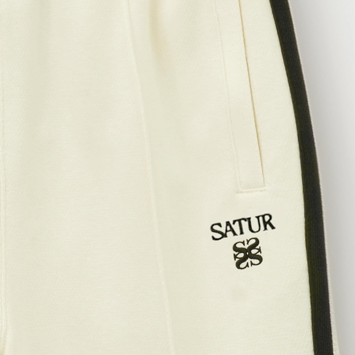 Satur Lawton All Day Track Pants, Straight-Leg Side Line Pants with Elastic Waist and Pockets