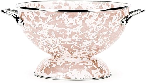 Miniatura 5 de Conejo dorado esmaltado  patrón de remolino de vidrio de mar  3 cuartos de galón medio colador