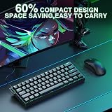 Aula WIN60 HE - 60% Mechanical Gaming Keyboard, Wired, Magnetic Switch Hot Swappable, Adjustable Actuation Rapid Trigger Mode, 8000 Hz Polling Rate, RGB Compact Design for PC - 3