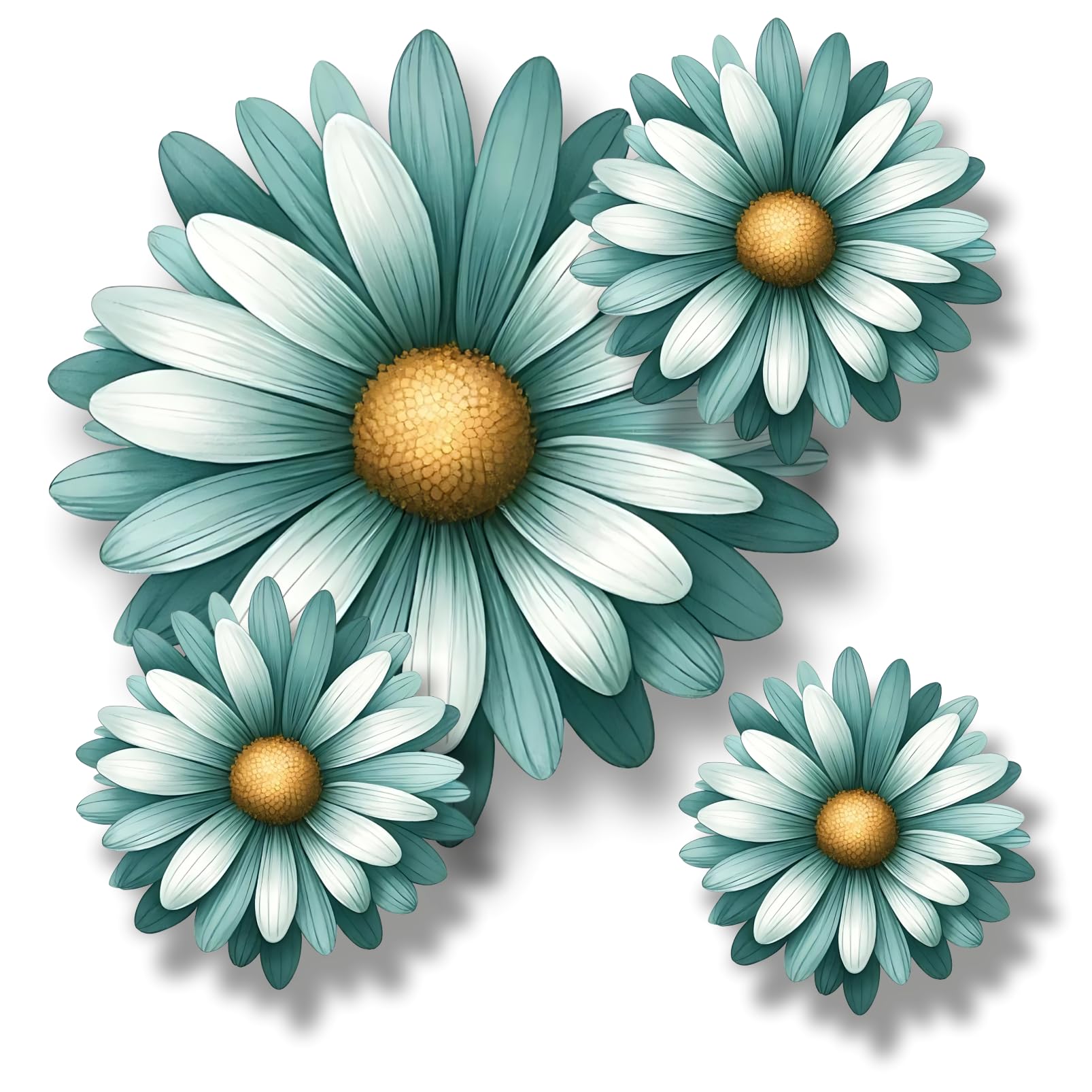 x9 Colourful Daisy Flower Vinyl Sticker, Floral Decal Cover up Marks, Multi-Purpose Ideal for Bin, Car, Laptop, Bike, Wall, Dustbin. Camper Van & More. Weatherproof & Vibrant. (Colourful Daisy) — view 19
