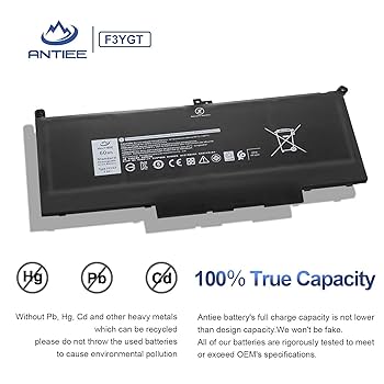 Dell 60Wh バッテリー KG7VF F3YGT Amazon.com: DELL F3YGT Notebook Battery 7.6V 60Wh