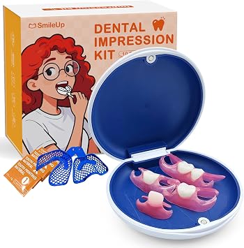 Custom Partial Dentures for Missing Teeth with Impression Kit 5 Teeth | Removable Dentures for Teeth, Composite Resin False Teeth, Comfortable Temporary Teeth, Easy to Use, Create A Perfect Smile
