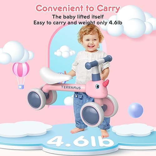 Miniatura 6 de Bicicleta de equilibrio para bebés de 1 año, regalos para niños y niñas, juguetes para bicicleta de equilibrio para niños de 12 a 24 meses, sin