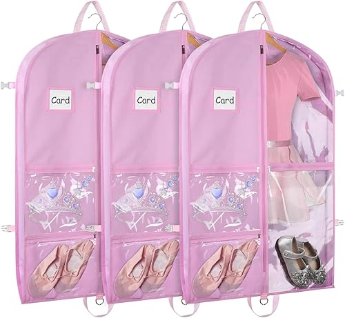 Miniatura 7 de Zilink Bolsa transparente para ropa para adolescentes, niñas y niños, bolsas de baile para bailarines, disfraz de baile, bolsa de ropa para