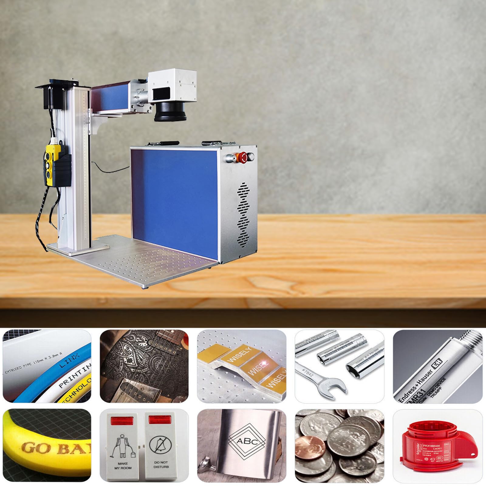 50W 30X30cm Autofocus Fiber Laser Marking Machine Marquage à Fibre Laser