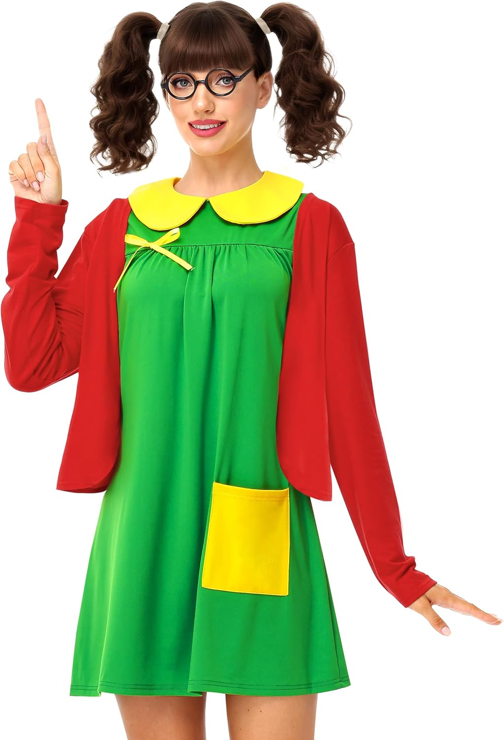 Remimi Adult Halloween Costume Long Sleeves Holiday Outfits Novelty 2 Piece Dress Sets