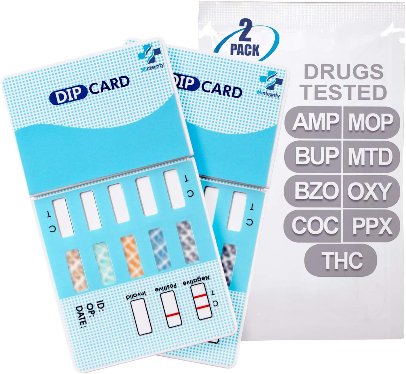 MiCare [2pk] - 9-Panel Urine Drug Test Card (AMP/BUP/BZO/COC/MOP/MTD/OXY/PPX/THC) #MI-WDOA-295