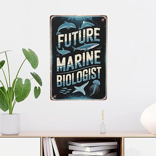 Miniatura 2 de Future Marine Biologist Signage Poster Wall Plaque 8X12 Inches Coastal Room Decor For Home,Bedroom,Bathroom,Garden,Office,Classroom,And More