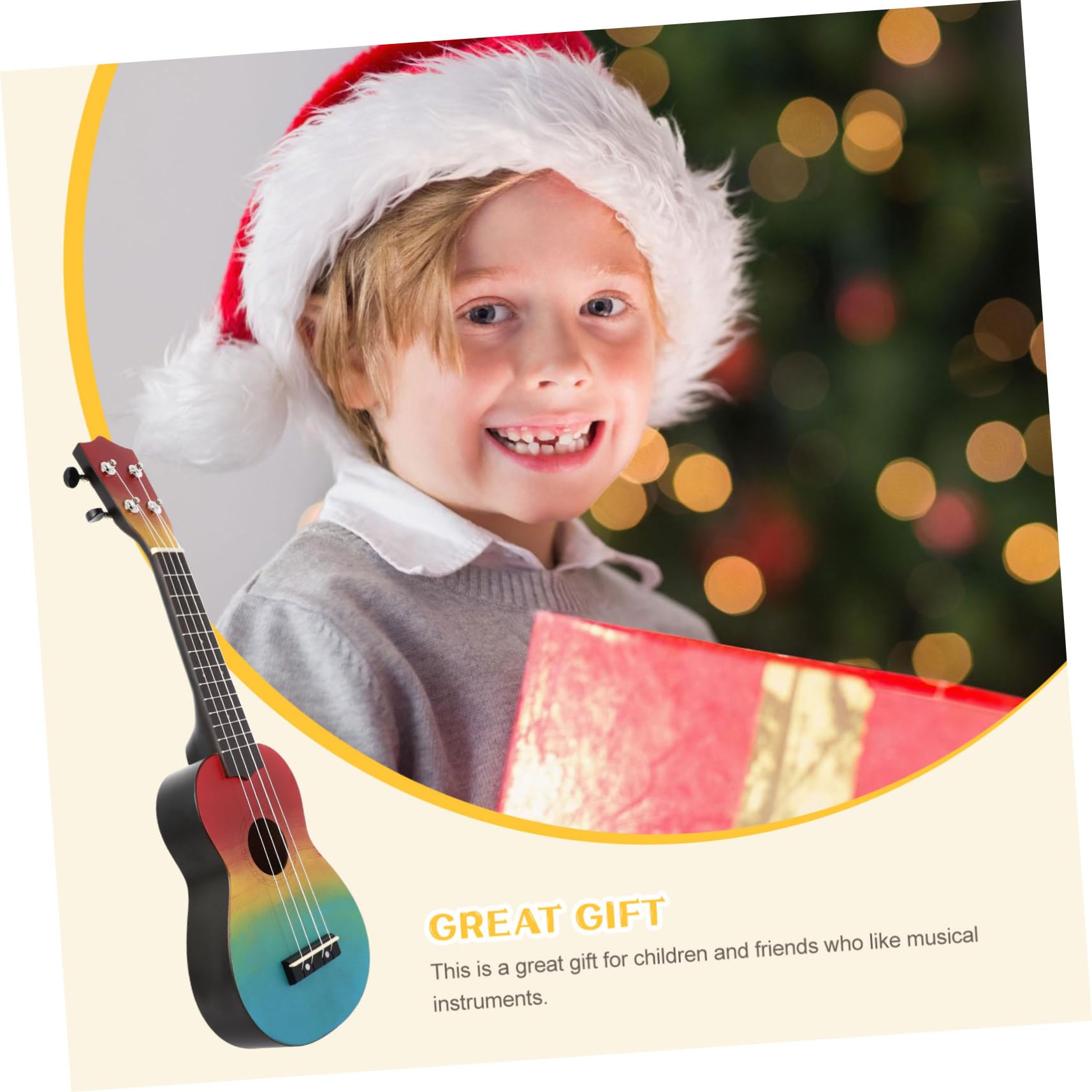 Regenbogen Ukulele für Kinder Anfänger mit Tasche