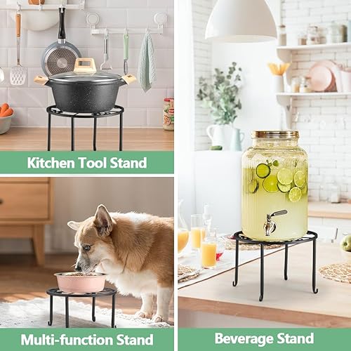 Miniatura 5 de Paquete de 6 soportes de metal para plantas de interior y exterior, soportes de macetas de instalación gratuita, contenedor de jardín a prueba de