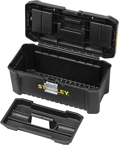 Miniatura 19 de STANLEY Caja de herramientas esenciales (16 pulgadas), solución de almacenamiento duradera con bandeja extraíble y organizadores, para