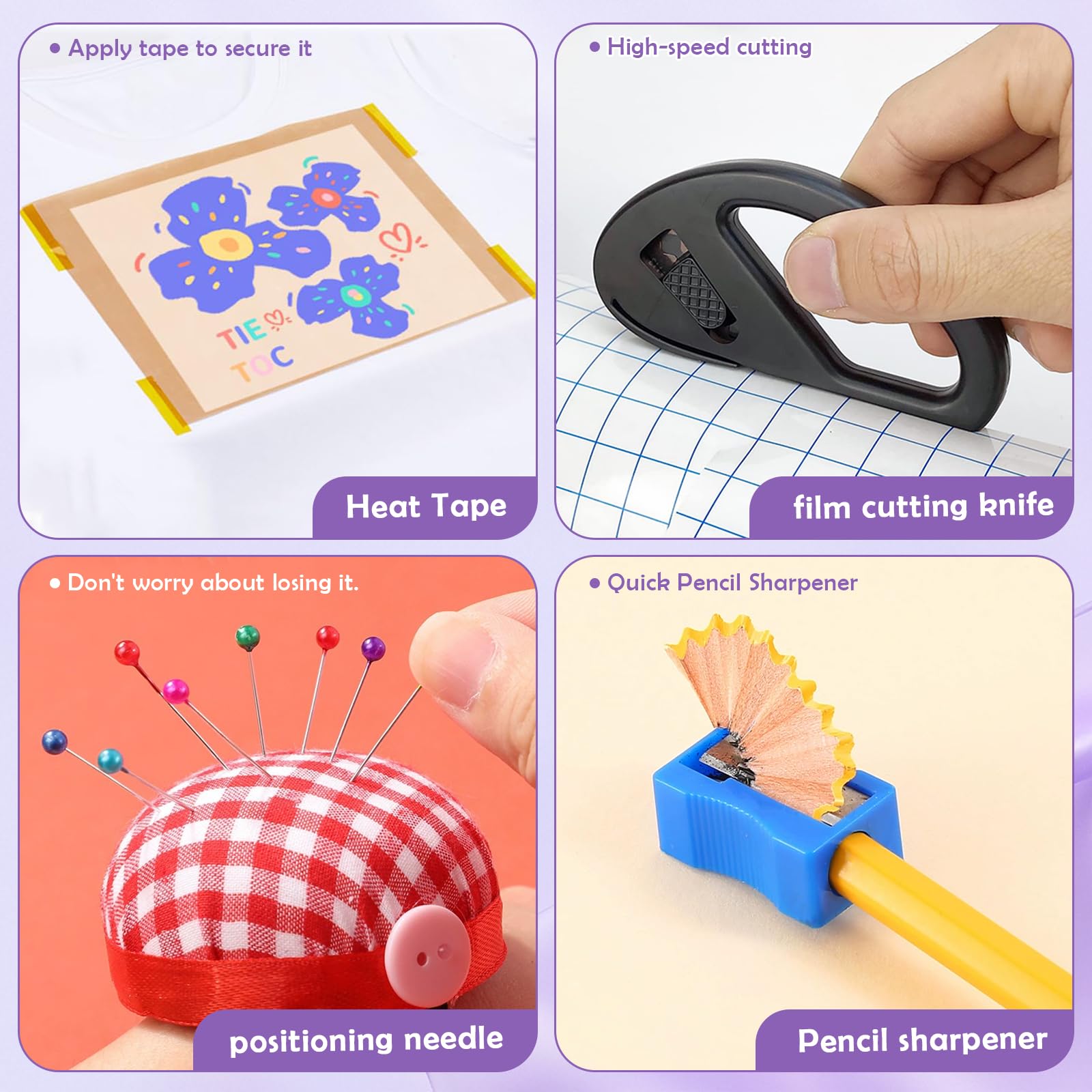 29 pezzi maglietta a sublimazione set di attrezzi per magliette, righello di allineamento, accessori con 3 pellicole di teflon per pressa di calore, 2 rotoli di nastro adesivo resistente al calore
