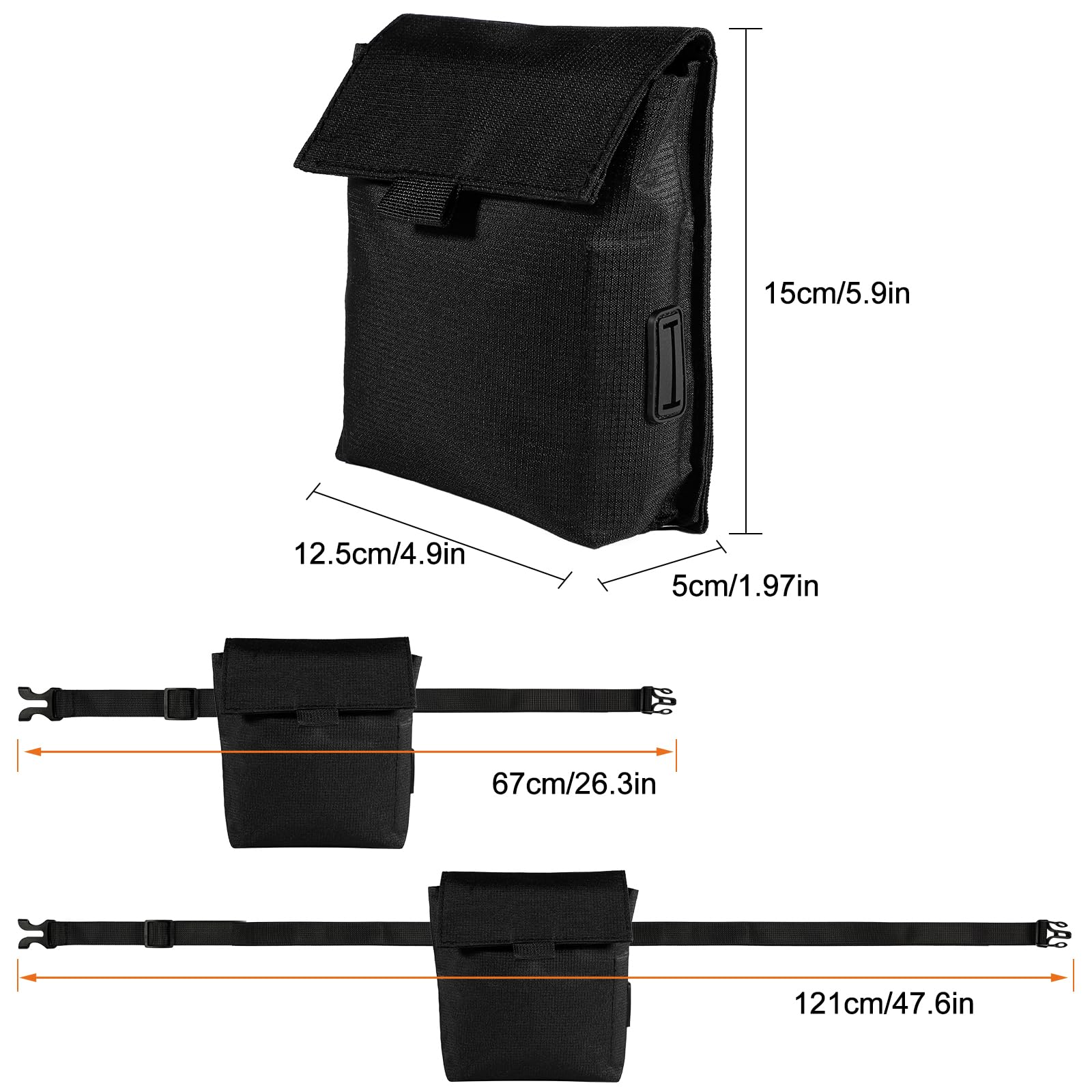 PUGTOW Hands-Free Dog Treat Pouch with Poop Bag Dispenser - Waist/Shoulder Durable Oxford Bag for Training & Walking - Image 4