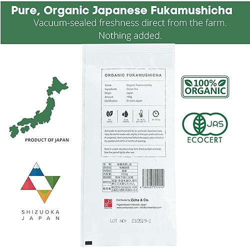 Miniatura 2 de Ocha  Co Té verde orgánico  Té Fukamushi  Té verde japonés de hojas sueltas  Té verde Sencha al vapor profundo  Té de sabor intenso 353oz35 onzas