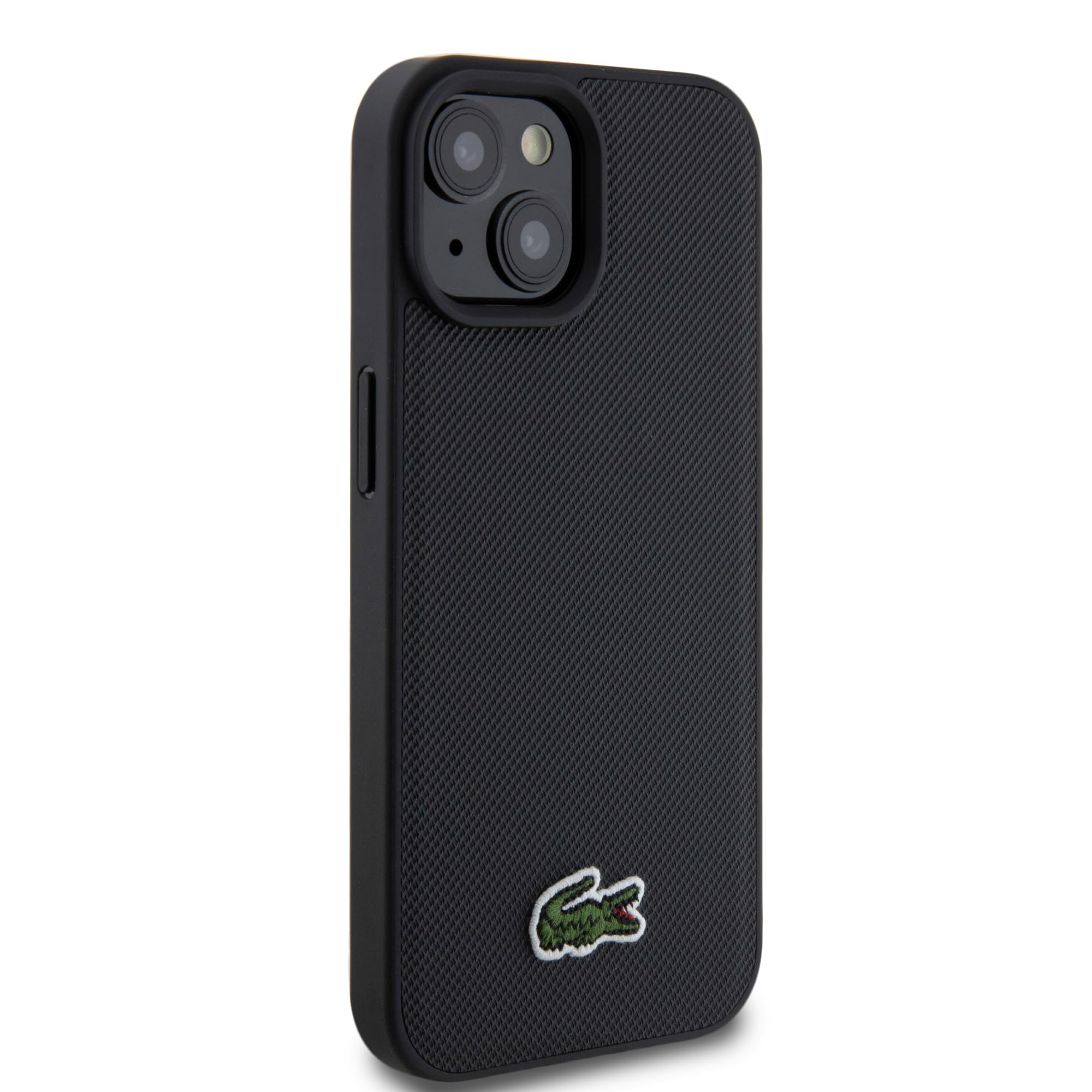 CG MOBILE Lacoste LCHMP15SPVCK - Custodia rigida per iPhone 15/14/13 6.1", colore: Nero