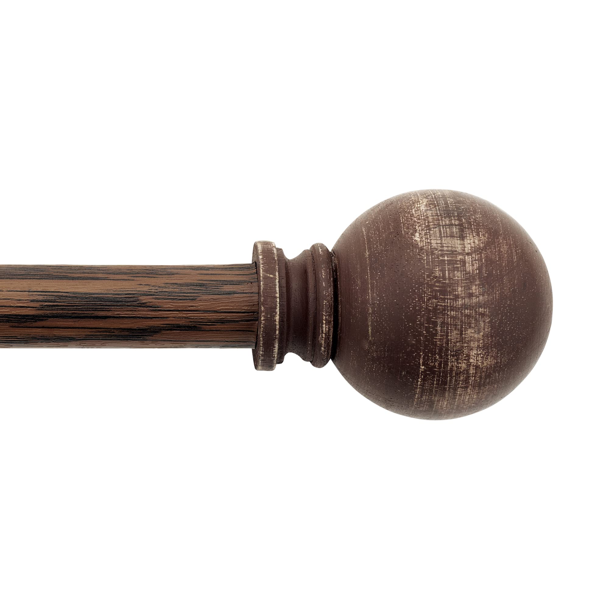 Deco Window Extendable Farmhouse Curtain Rod For Door & Windows Adjustable Length Heavy Duty Iron Telescopic Drapery Pole With Wooden Curtain Rod Finials(1" Diameter)(36" To 66",Mahogany Wood),Brown (B0B4P5K8D1) Amazon Price History, Amazon Price Tracker