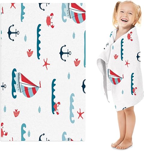 SJJ Toalla de playa absorbente para niños, toallas de playa de microfibra para viajes, toalla de baño de secado rápido, toallas de piscina para