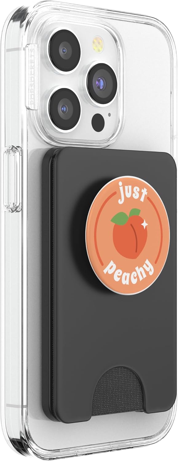 Peach Just Peachy PopSockets PopWallet for MagSafe