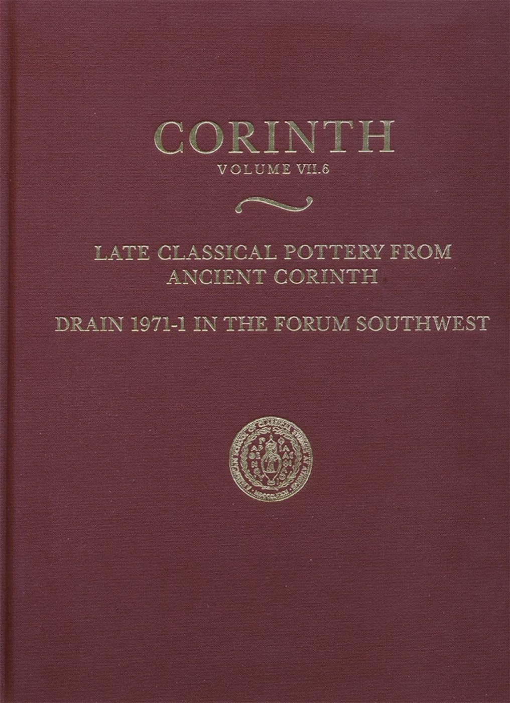 Poterie de Corinthe Drain 1971-1 livre d'histoire et archéologie de la Grèce antique