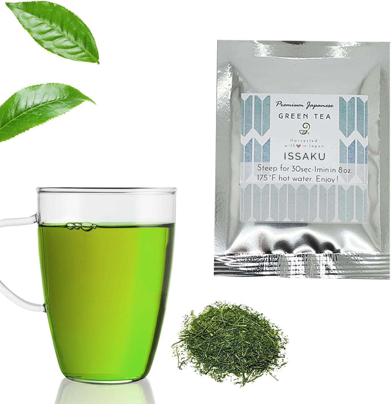 Japanese Green Tea Co. Nozomi Japanese Green Loose Leaf Tea (10g) โ Vegan Single Origin Rich in Antioxidants Kabuse Sencha Organic Green Tea