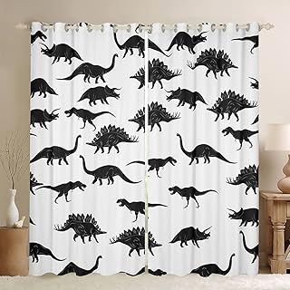 Erosebridal Dinosaur Curtains Dino Silhouettes Curtains & Drapes 38