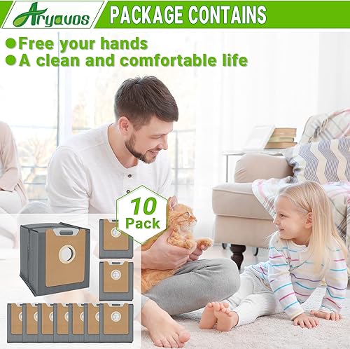 Miniatura 7 de 10 bolsas de polvo G35 para eufy Clean G35+, G40+, G40 Hybrid+ estación de vacío automático, bolsa de repuesto desordorizante para estación de