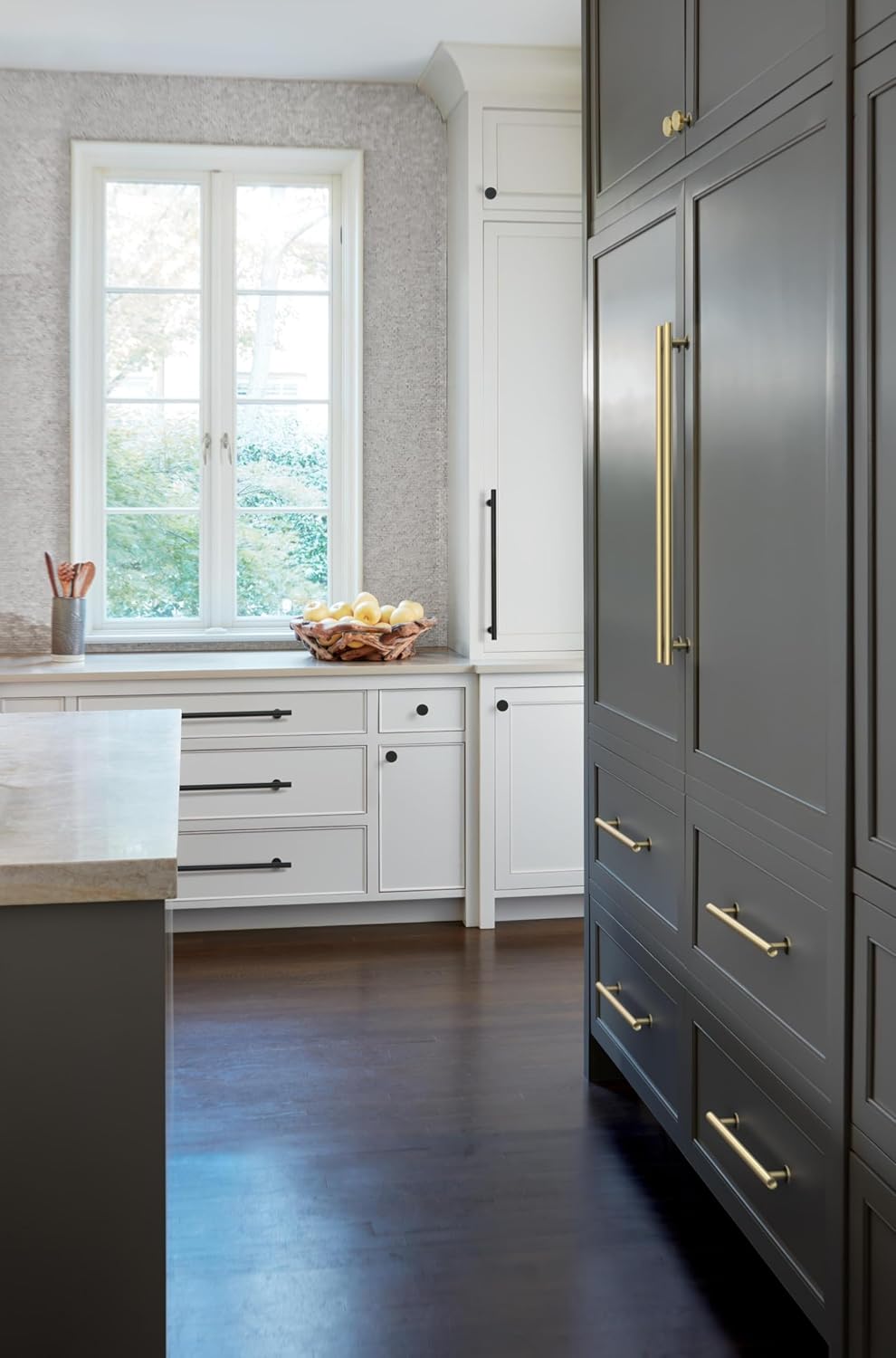 Amerock BP54052BBZ | Golden Champagne Appliance Pull | 24 inch (610mm) Center-to-Center Cabinet Handle | Radius | Furniture Hardware