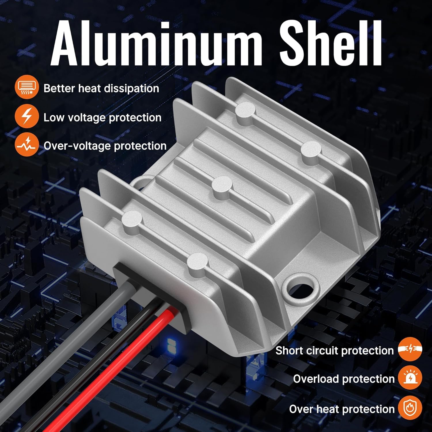 Booster für Starlink Mini 12V Adapter-Stromkabel – 12/24V (9-28V) auf 30V 3,5A DC Hochsetzsteller mit 5521-Buchse Ausgang, wasserdichtes Kabel für Starlink Mini Stromversorgung Zubehör