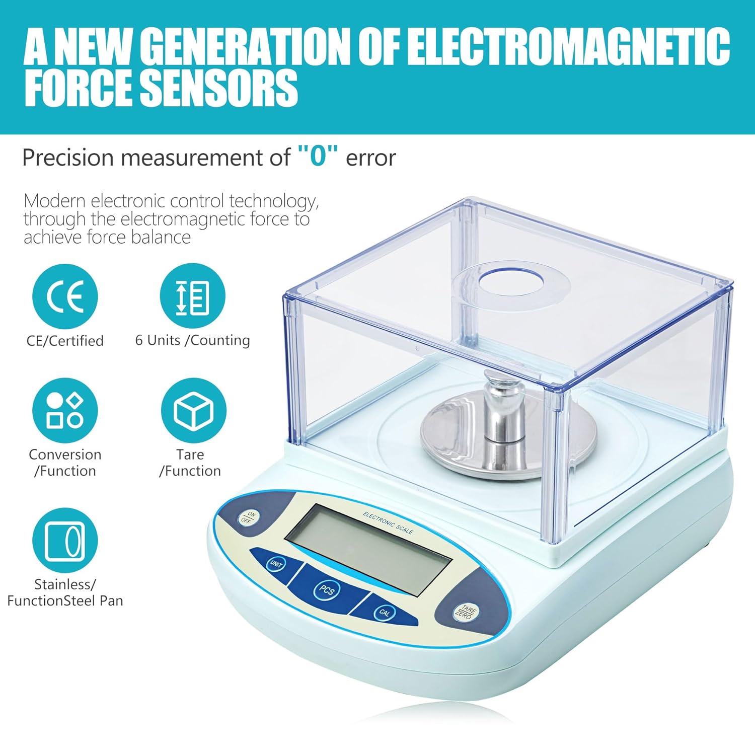 Lab Scale 500g x 0.001g Digital Precision Analytical Balance- Gram Scale10mg High Precision with 11 Unit Conversion Electronic Balance Digital Scientific Scale
