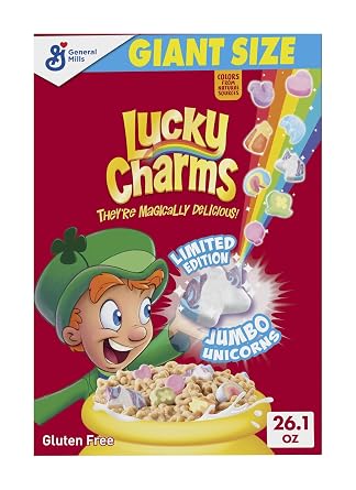 Lucky Charms Gluten Free Cereal with Marshmallows, Giant Size, 26.1 oz