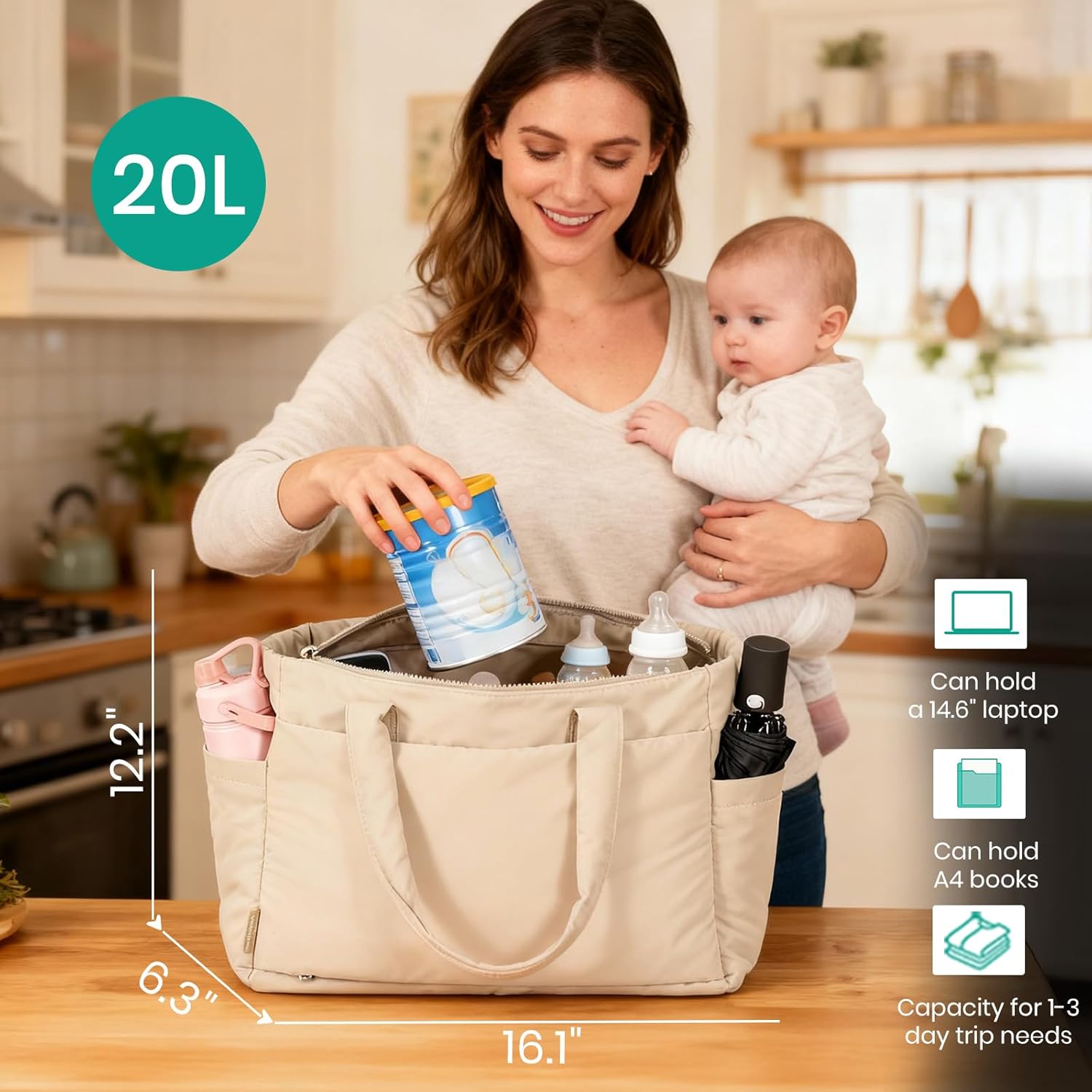 Women Tote handbags，Puffy Tote Bag Lightweight with Compartments tech fabric，Weekender Bags Quilted Shoulder Bag