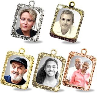 Gutsy Goodness Bouquet Charm Photo Frame Service Personalized Inclusion of Picture in Wedding Memorial Jewelry Purchased Separately Includes 1 Frame with Photograph Ready to Attach to Pendant for