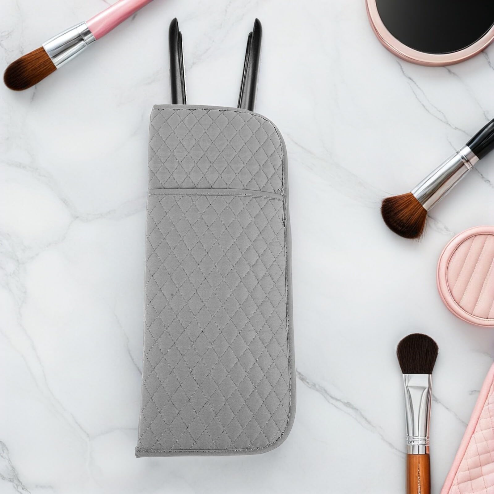 OUNONA Hitzebeständiges Reiseetui für Glätteisen und Lockenstab Aufbewahrungstasche für Stylinggeräte mit Schutzfunktion Organizer für Friseursalon Zuhause und Unterwegs 353 X 144 X