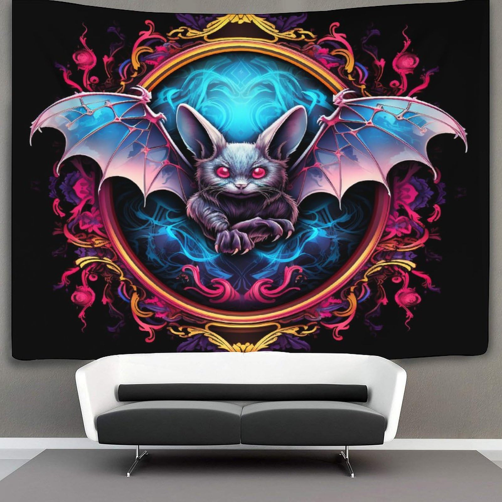 Nahcbiot Cute Bat-1 Cute Bat Tapestry For Bedroom, Wall Hanging Poster Wall Decor For Home Bedroom 70Cmx100cm
