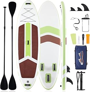 Sweetcrispy Inflatable Stand Up Paddle Board with Premium SUP Paddleboard Accessories,2-in-1 Paddle,Wide Stable Design,Non-Slip Comfort Deck for Adults & Youth of All Skill Levels